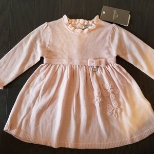 NWT Mayoral Pink Sweater Dress with applique